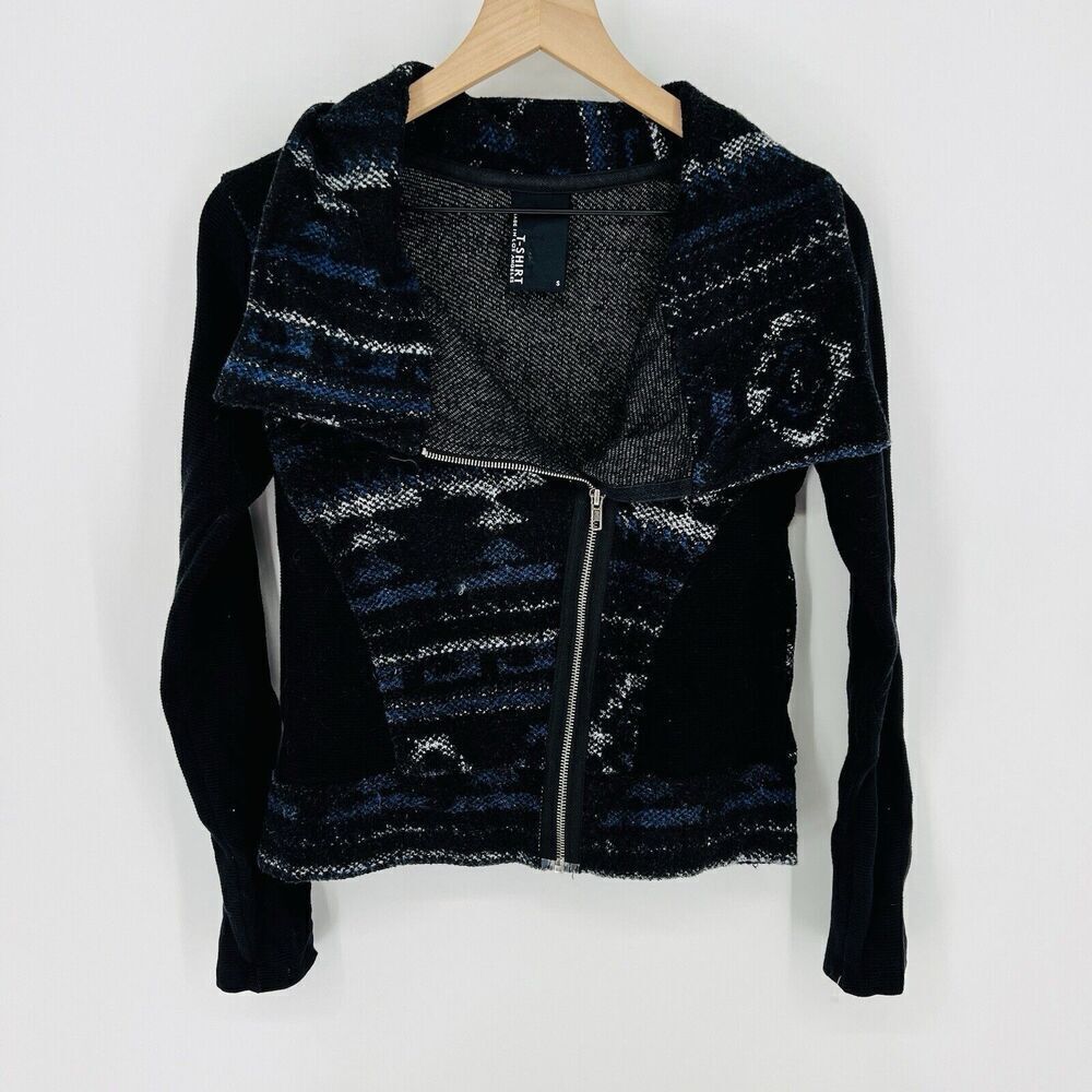 Anthropologie Dolan T Shirt Aztec Asymmetrical Zip Moto Jacket Women’s Small